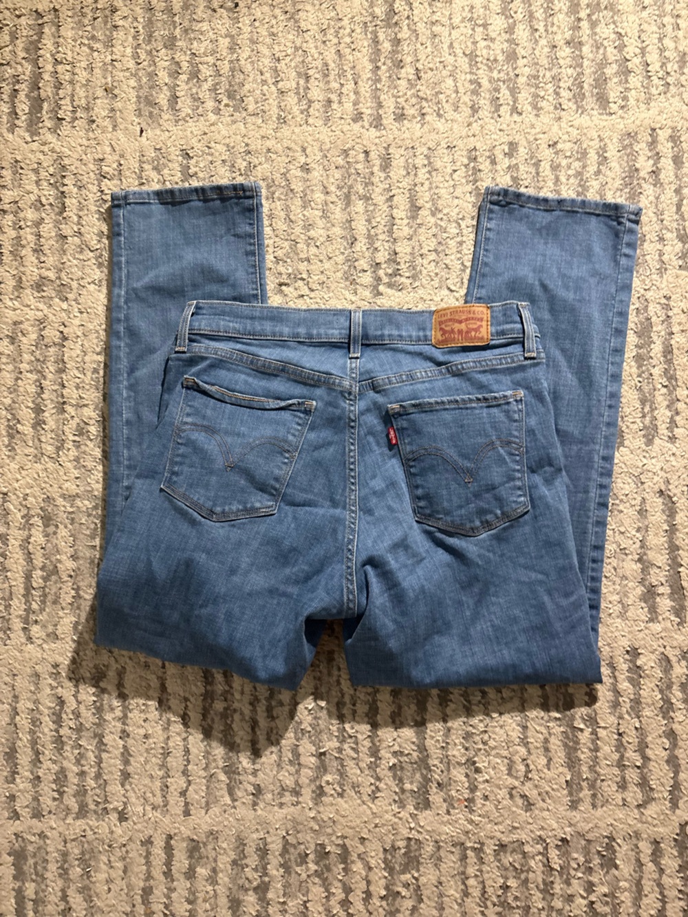 Levi’s denim blue mid wash jeans pants classic straight size 10 - Picture 5 of 5